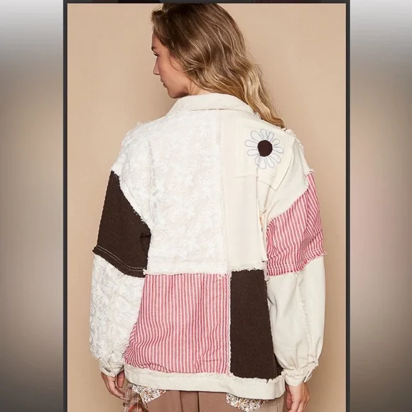 261 ❤️POL embroidered patch jacket - Picture 2 of 4